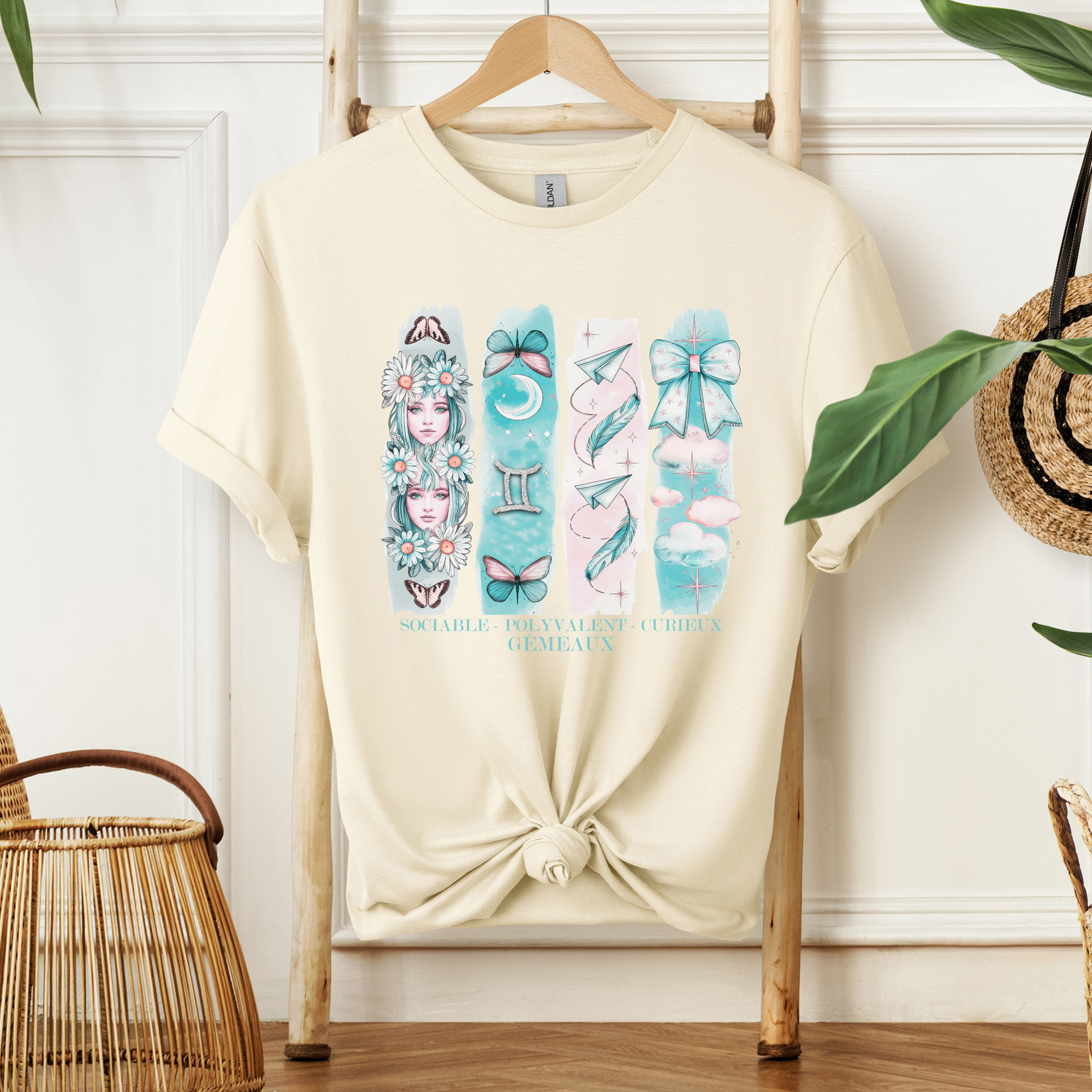 T-shirt Astrologie - Gémeaux Atelier Rose Bonbon