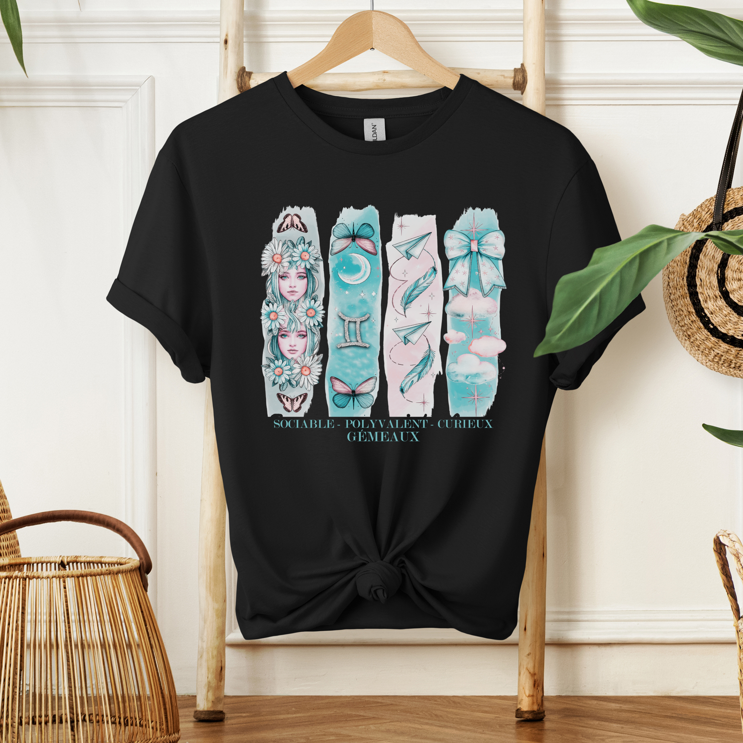 T-shirt Astrologie - Gémeaux Atelier Rose Bonbon