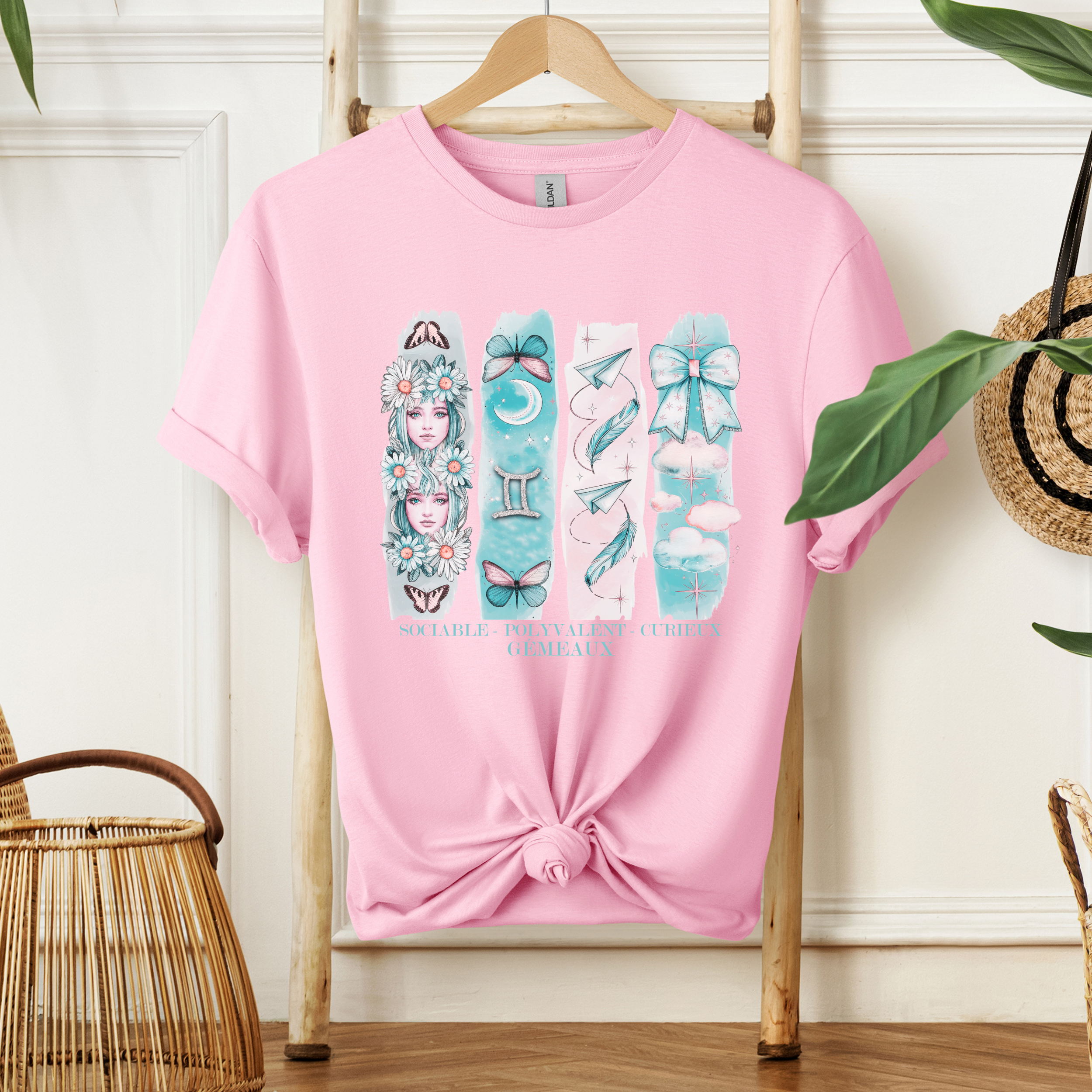 T-shirt Astrologie - Gémeaux Atelier Rose Bonbon