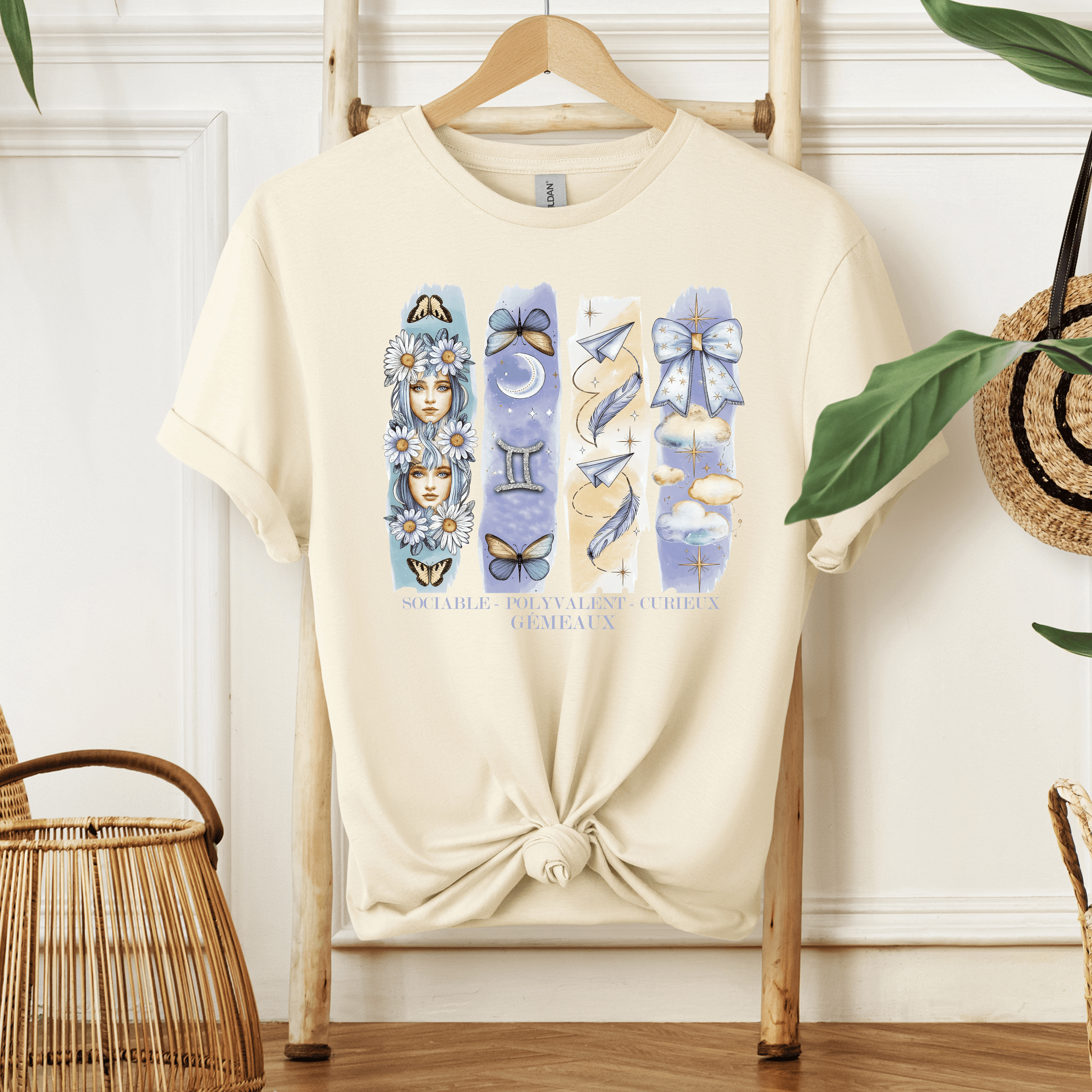 T-shirt Astrologie - Gémeaux Atelier Rose Bonbon