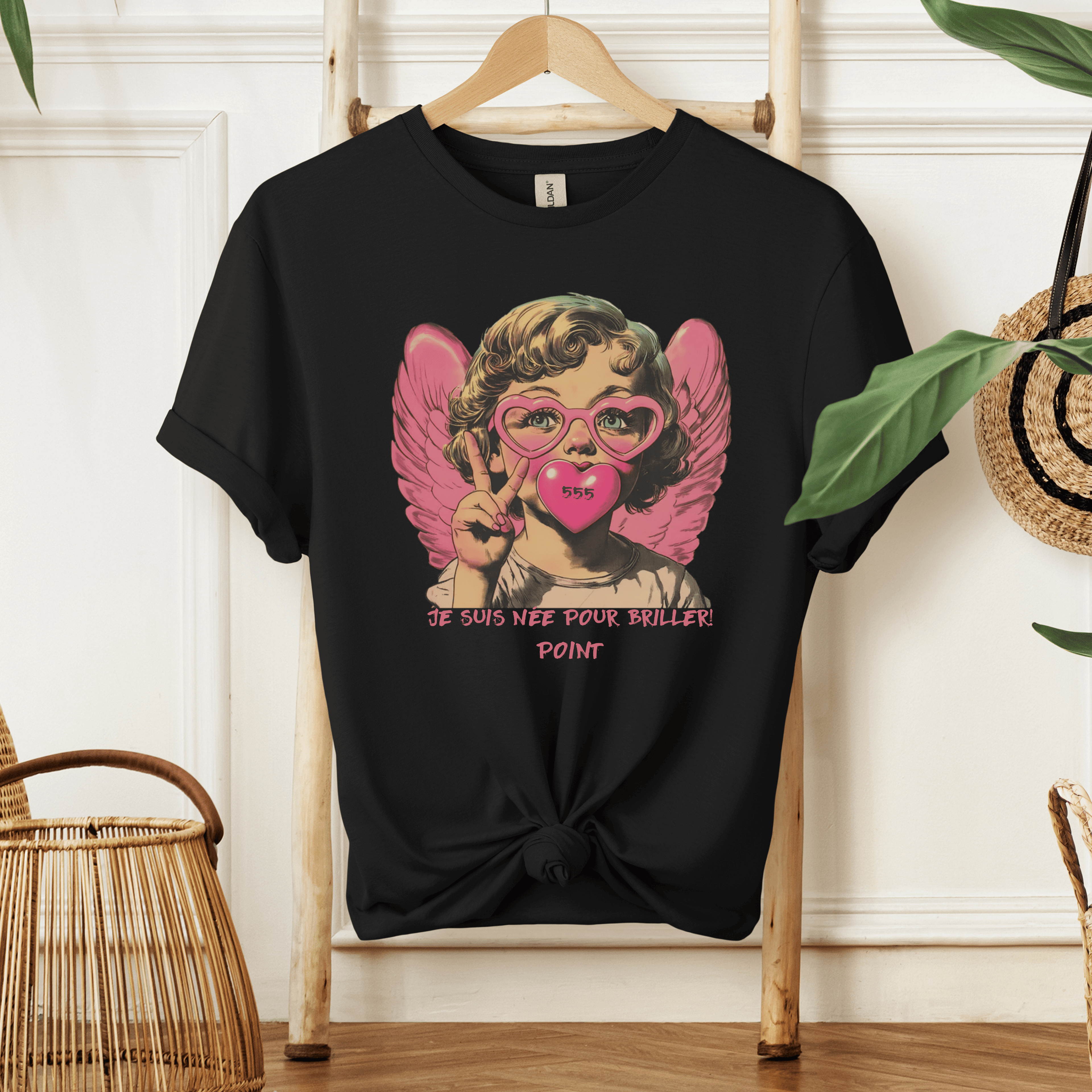 T-shirt - Je suis née pour briller! Atelier Rose Bonbon