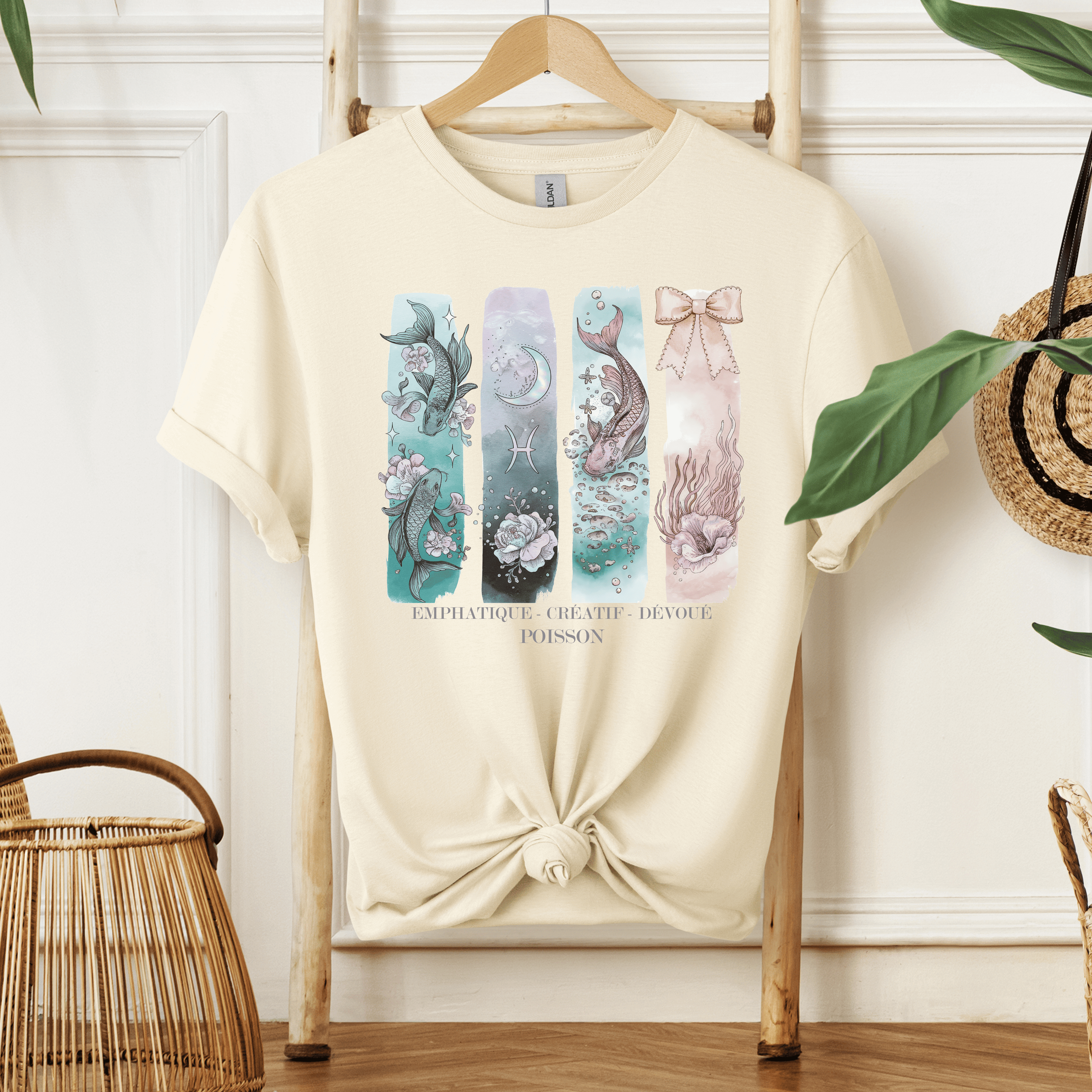 T-shirt Astrologie - Poisson Atelier Rose Bonbon