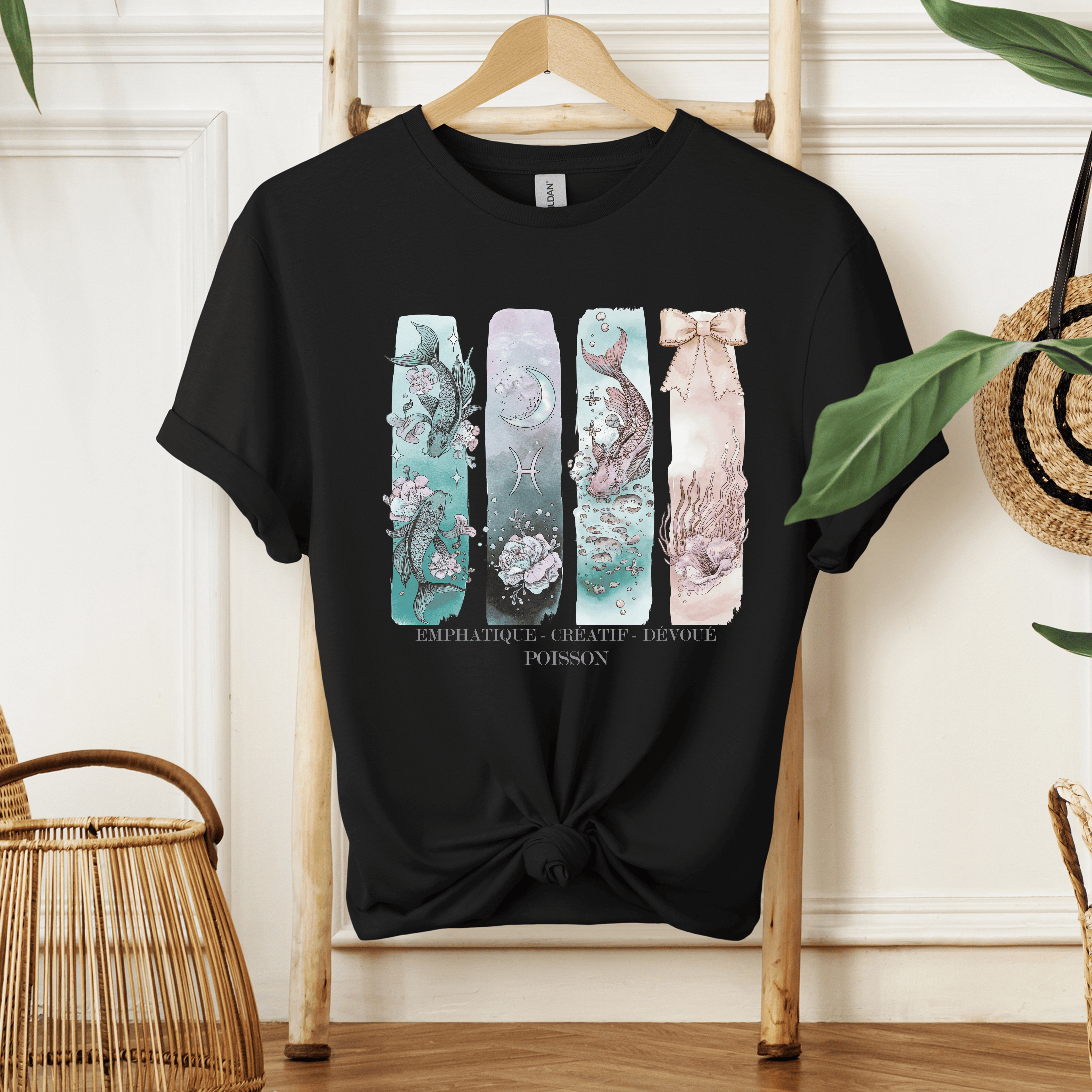 T-shirt Astrologie - Poisson Atelier Rose Bonbon