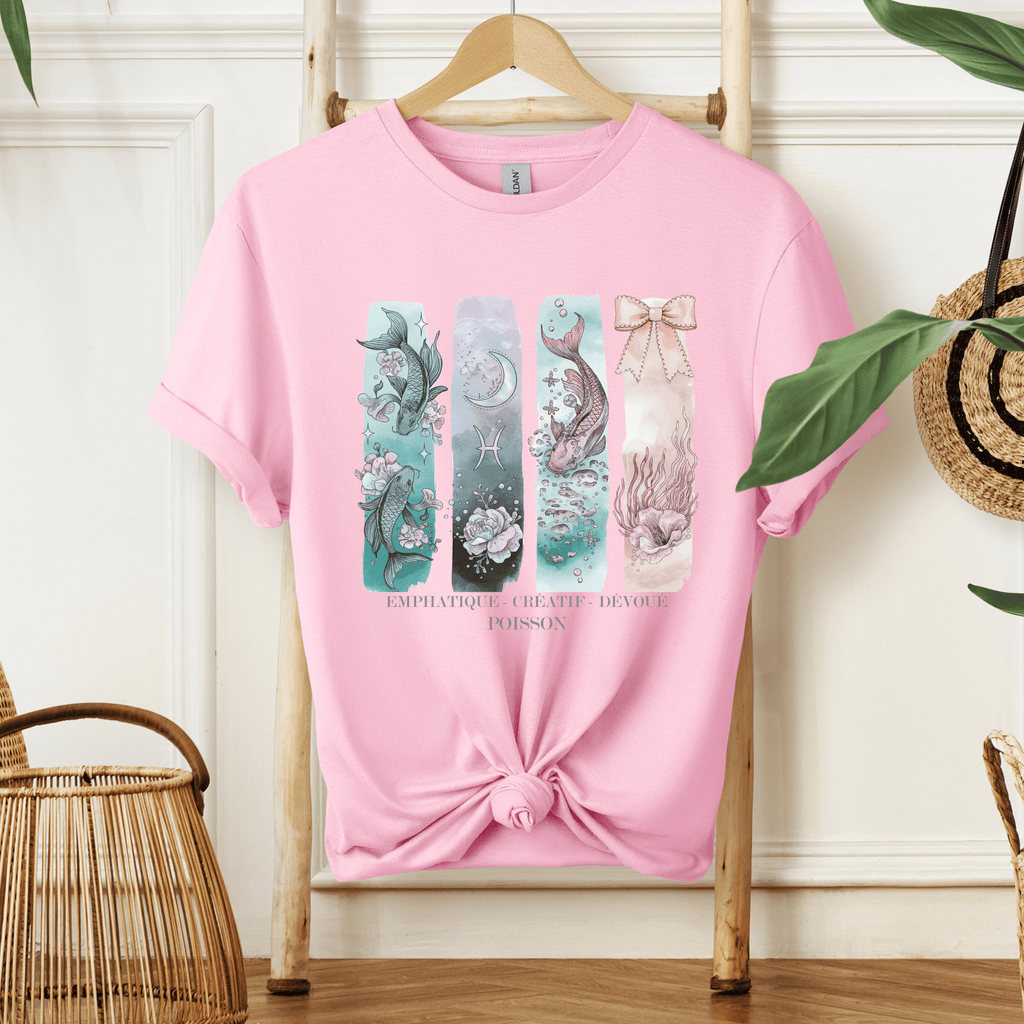 T-shirt Astrologie - Poisson Atelier Rose Bonbon