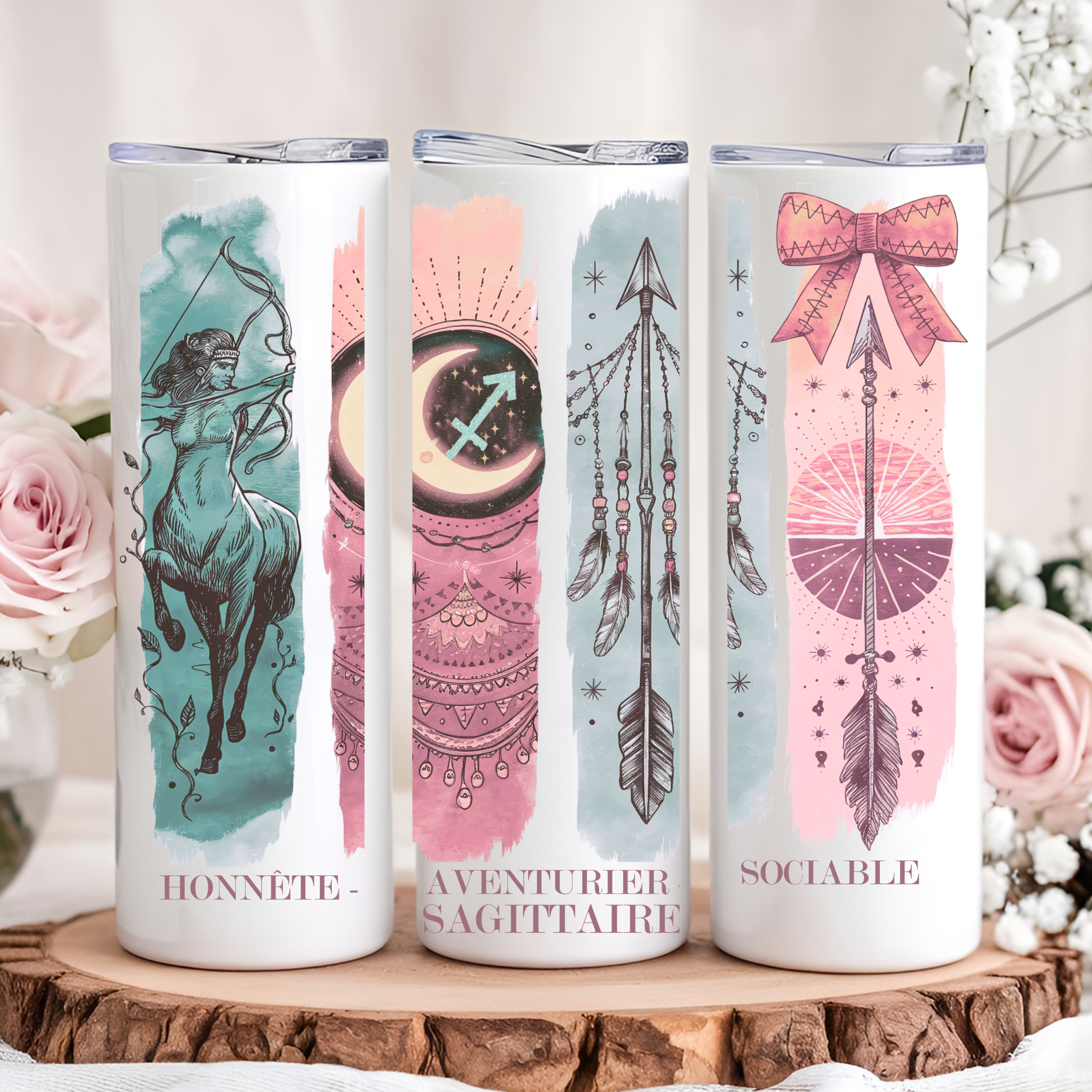 Bouteille Isotherme - Astrologie Sagittaire Atelier Rose Bonbon