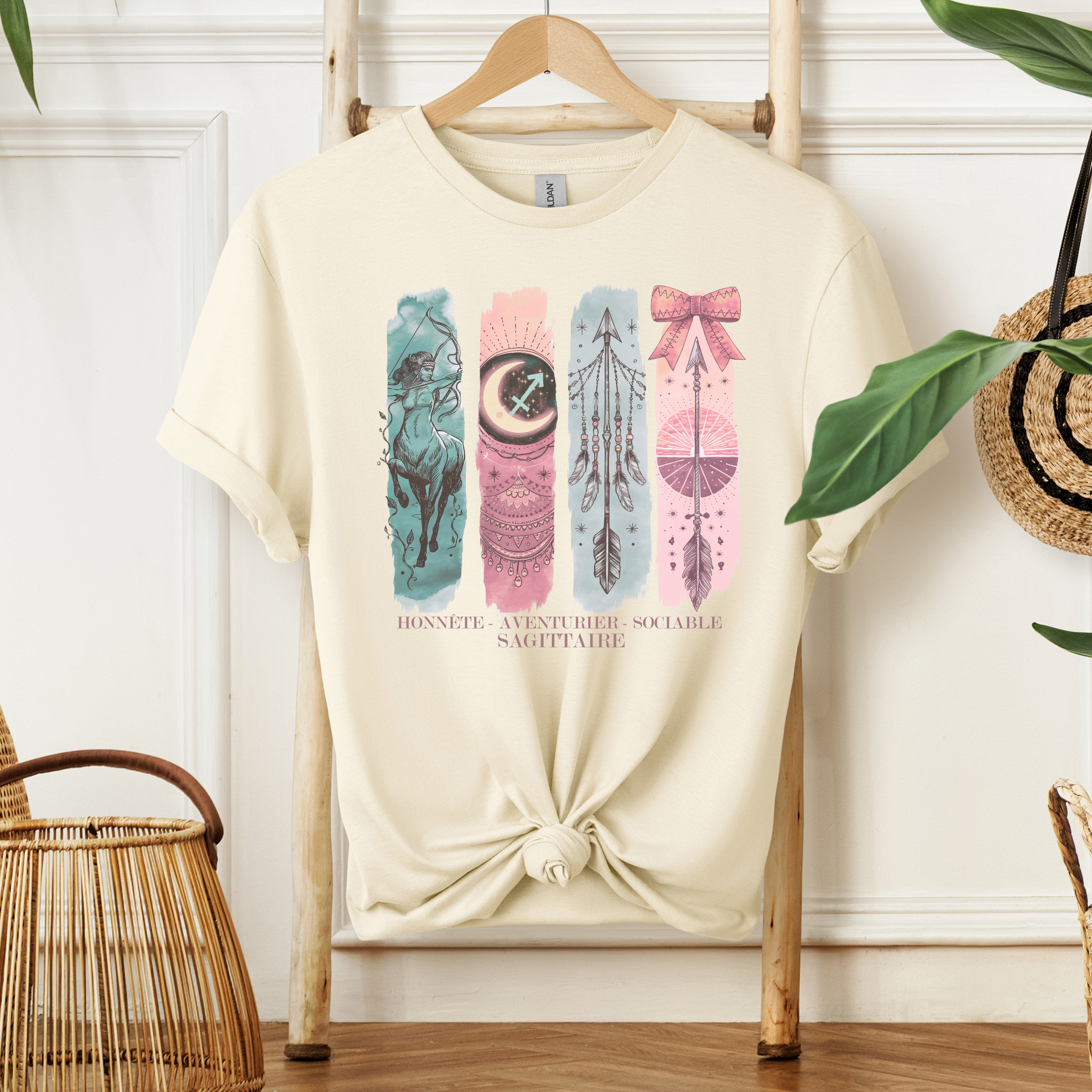 T-shirt Astrologie - Sagittaire Atelier Rose Bonbon