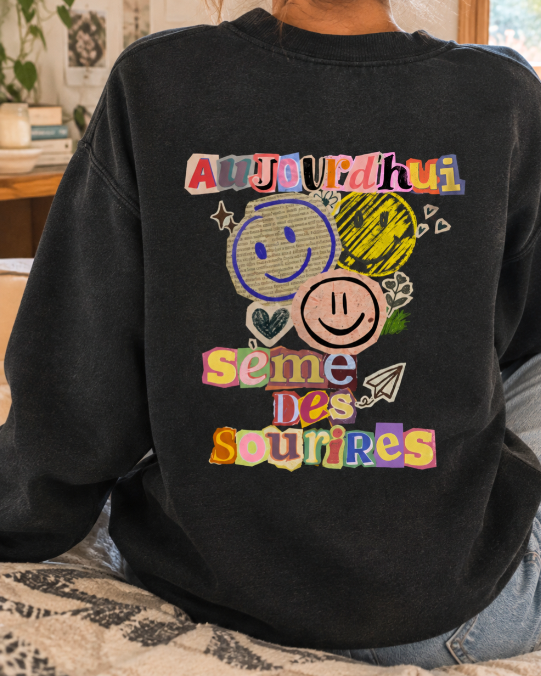 Crewneck - Sème des sourires Atelier Rose Bonbon